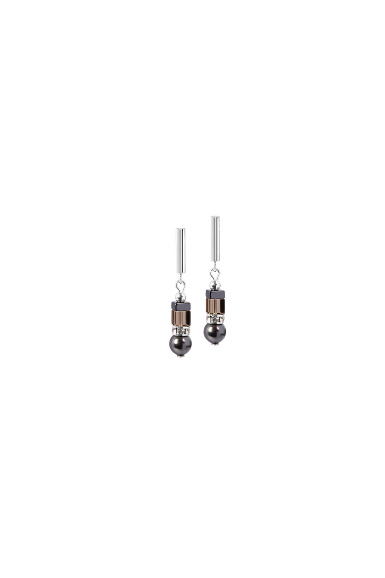 Earrings Precious Fusion Offset, Main, color, Grey-Silver