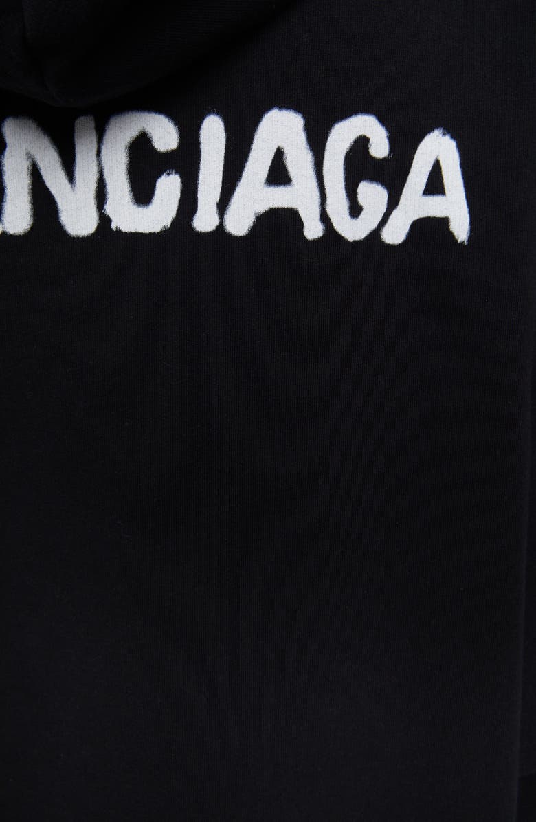 Balenciaga Medium Fit Logo Graphic Hoodie, Alternate, color, 