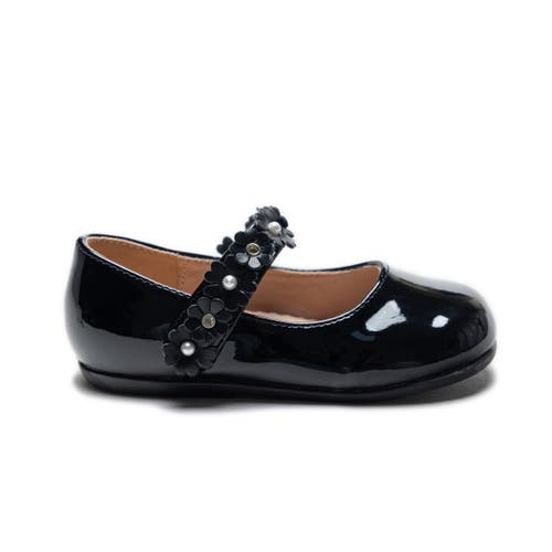 Tulleen Amelia Floral Band Flats In Black