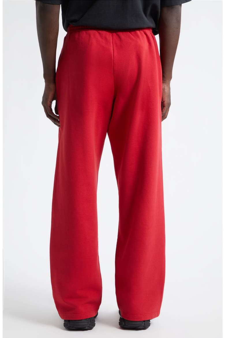 Embroidered Baggy Fleece Pants, Alternate, color, 6167 RED/ BLACK
