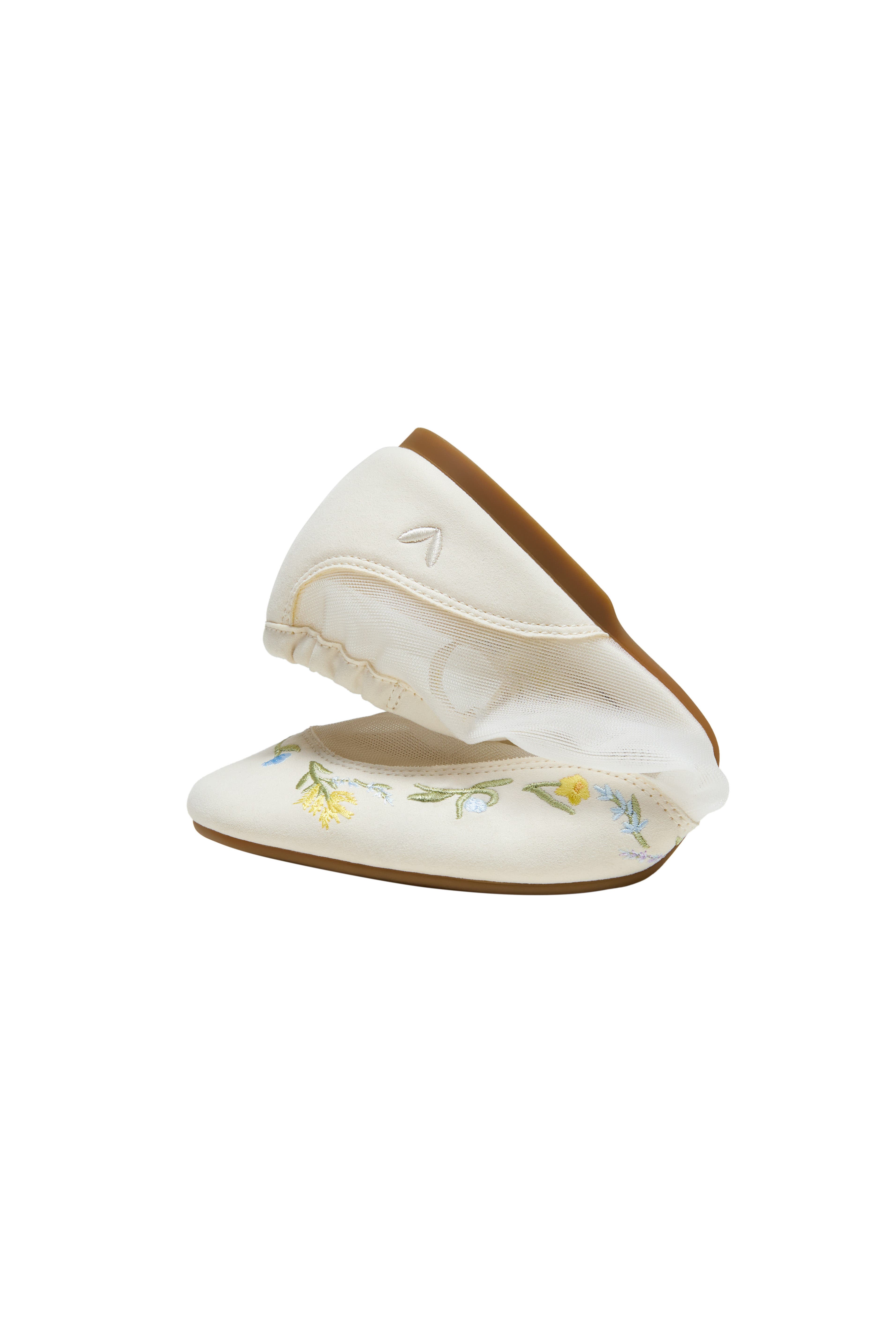 Ciara Square-Toe Organza Sneakerinas, Alternate, color, CREAM-FRENCH FLORAL EMB