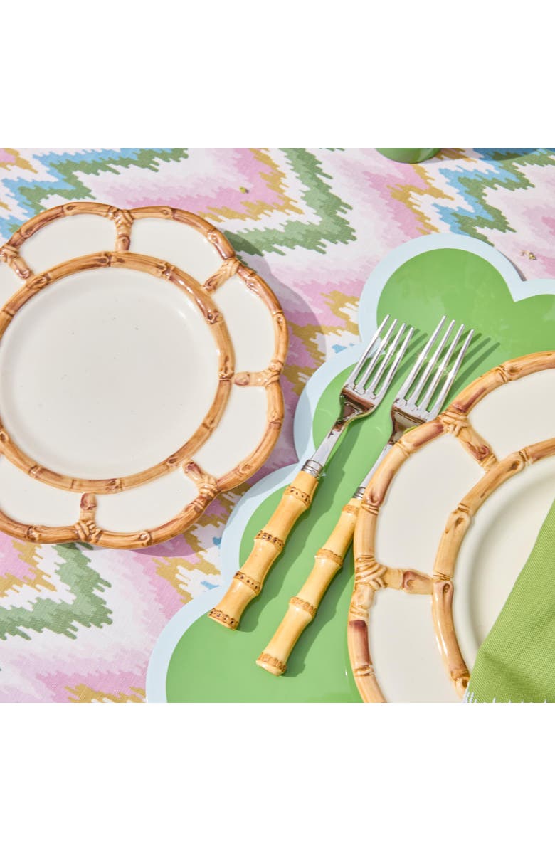 Mrs. Alice Petal Wooden Ceramic Starter Plate, Alternate, color, Neutral