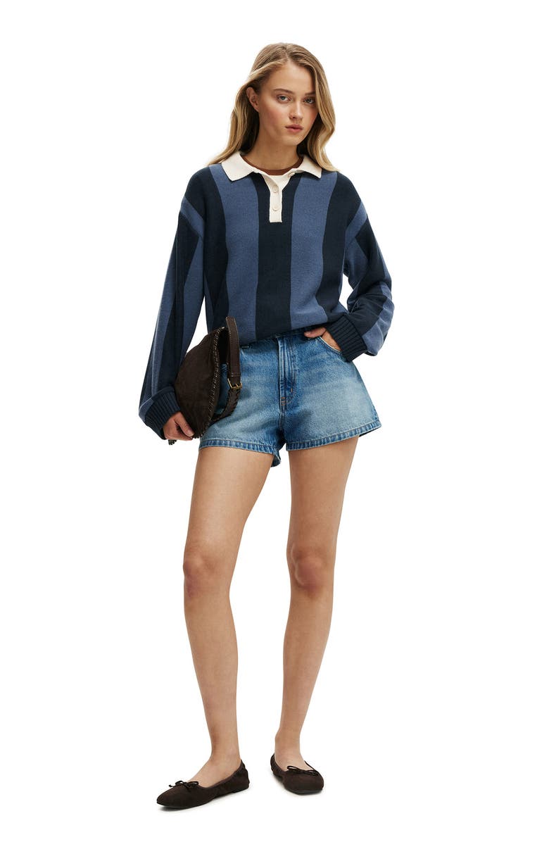 Cotton On Women's Cotton Long Sleeve Polo, Alternate, color, 