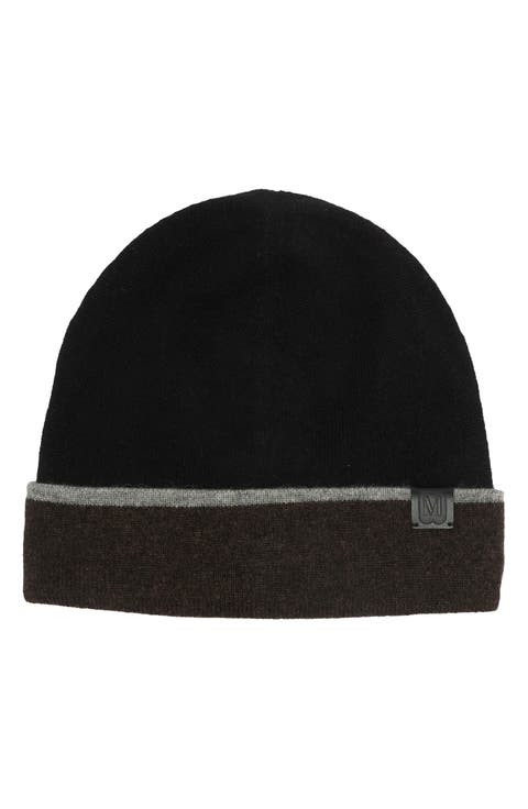 Cashmere Colorblock Jersey Knit Beanie