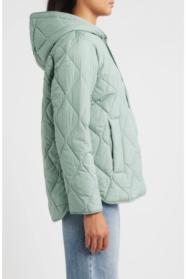 Ashbury Diamond Quilted Hooded Liner Jacket, Alternate, color, COOL SAGE