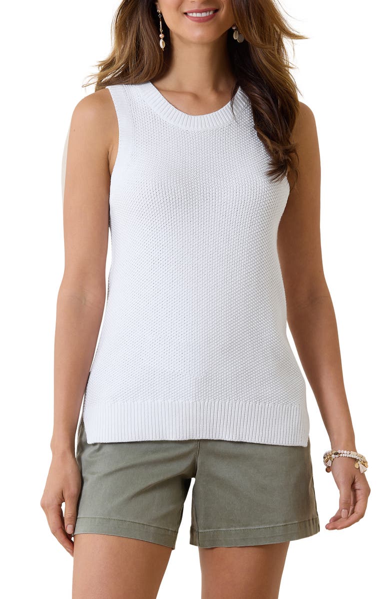 Tommy Bahama Belle Haven Cotton Blend Sweater Tank, Main, color,