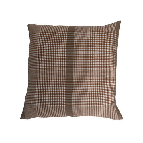 Storied Home Woven Cotton Pillow In Brown