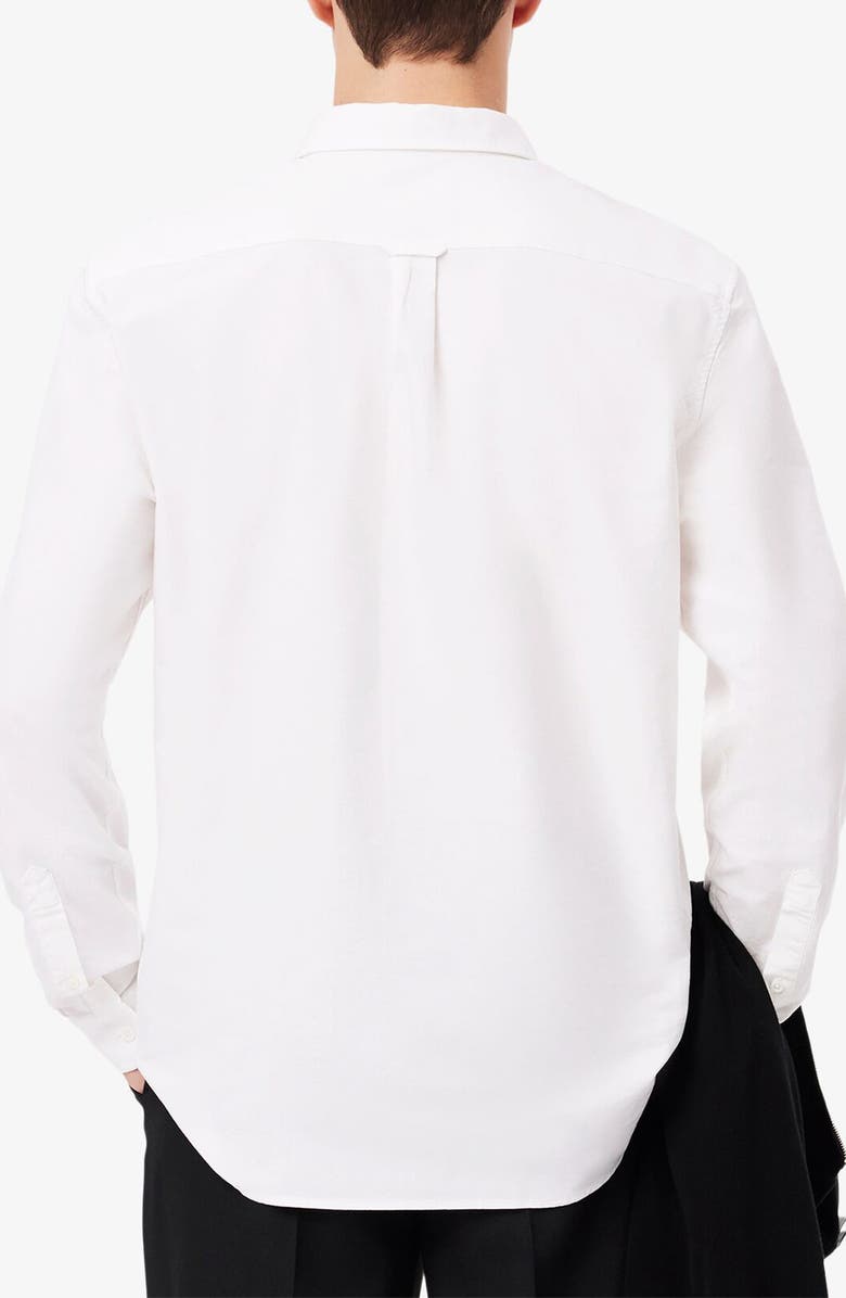 Lacoste Regular Fit Oxford Button-Down Shirt, Alternate, color, White