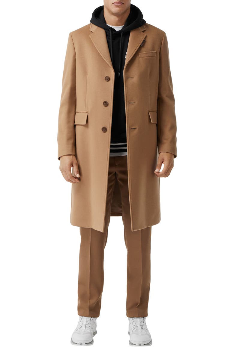 Burberry Hawkhurst TB Button Wool & Cashmere Coat, Alternate, color, 