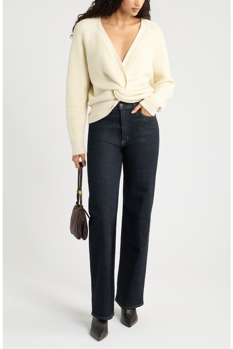 Softluxe Twist Reversible Sweater, Alternate, color, IVORY DOVE