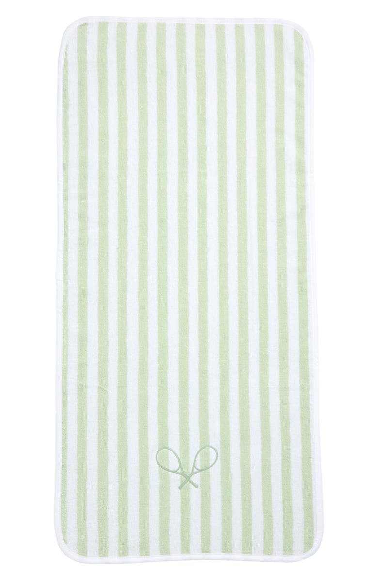 WEEZIE Stripe Organic Cotton Terry Towel, Main, color, Rackets