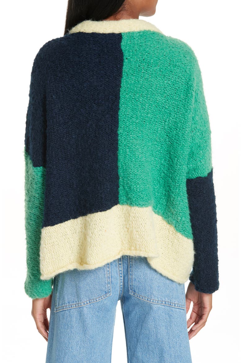 Uni Weave Sweater, Alternate, color, GREEN