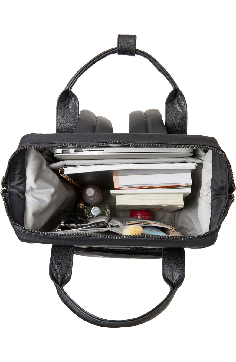 BAGGALLINI Soho Laptop Backpack, Alternate, color, Smoke / Faux Python Trim