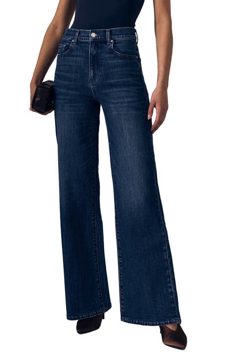 Petite Column High Waist Wide Leg Jeans
