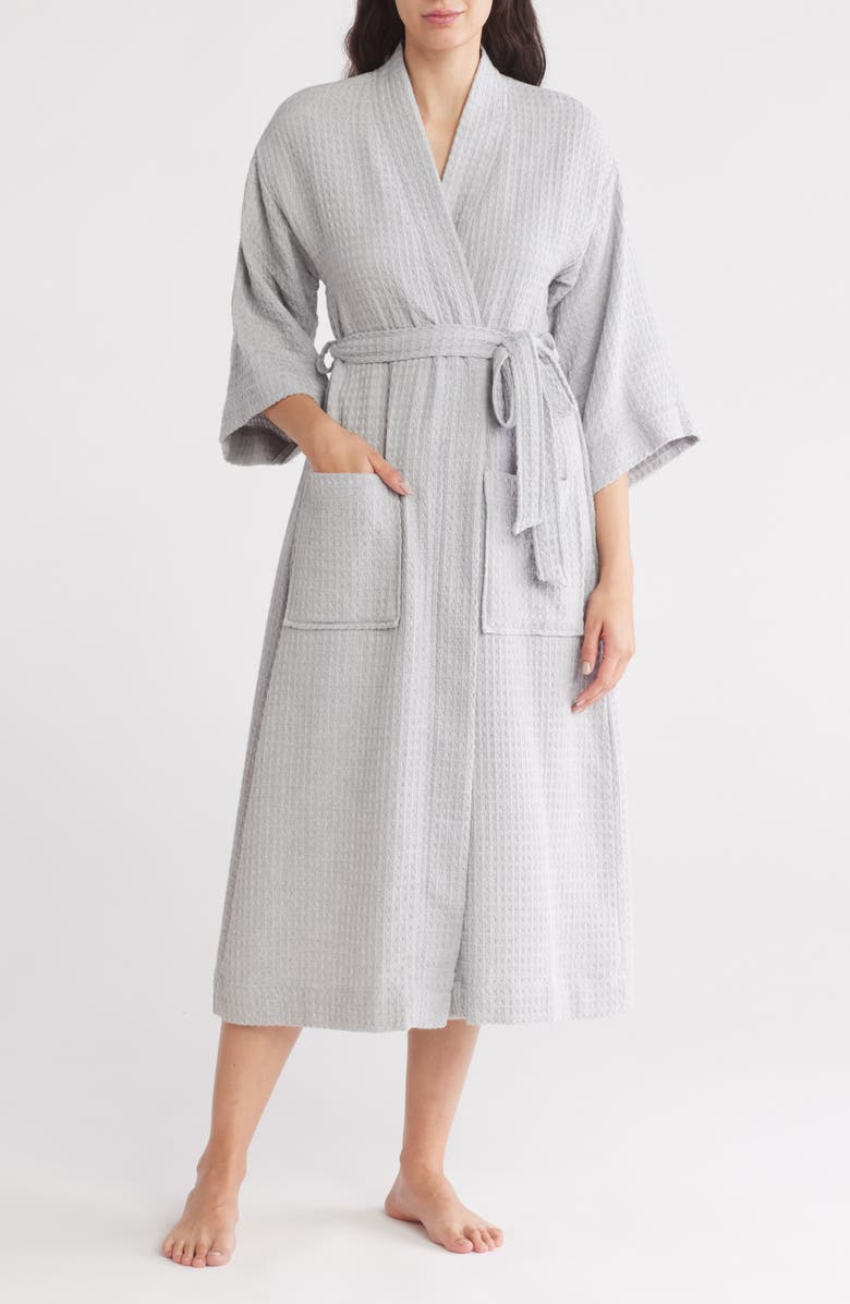 NORDSTROM RACK Midi Waffle Knit Robe, Main, color, 