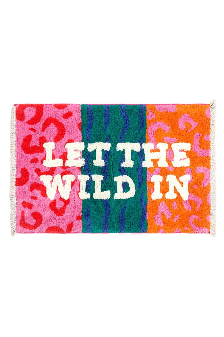 Punjab Tasseled 100% Cotton Bath Mat 24X35 In Wild, Main, color, Red