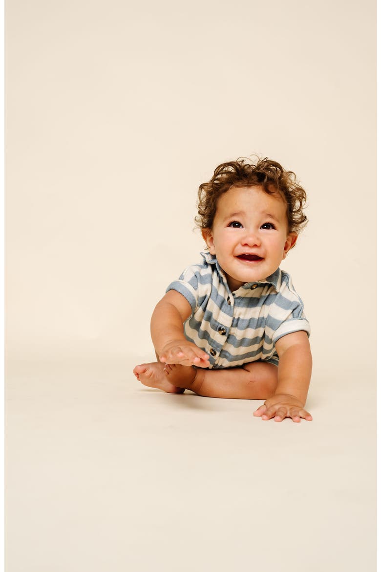 Cloud Cotton Muslin Button-Up Shirt & Shorts Set, Alternate, color, LINCOLN