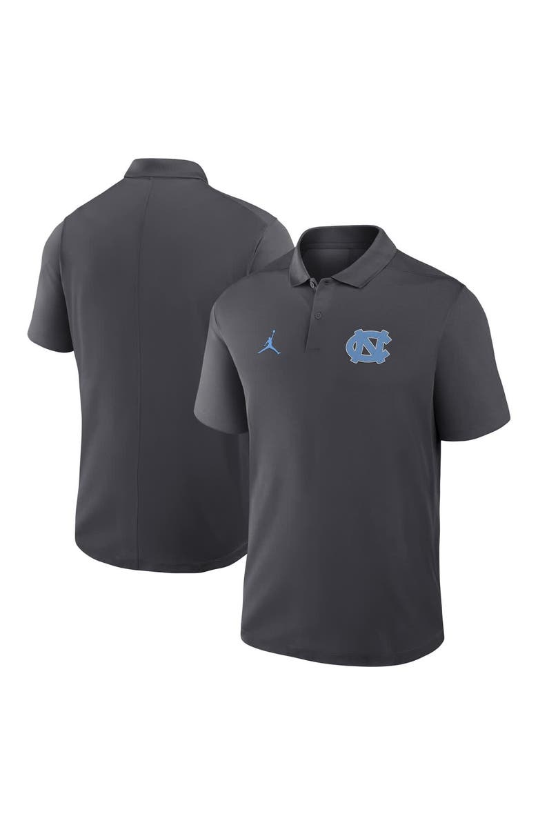 Jordan Brand Men's Jordan Brand Anthracite North Carolina Tar Heels Primetime Victory Primary Logo Performance Polo, Main, color, Anthracite