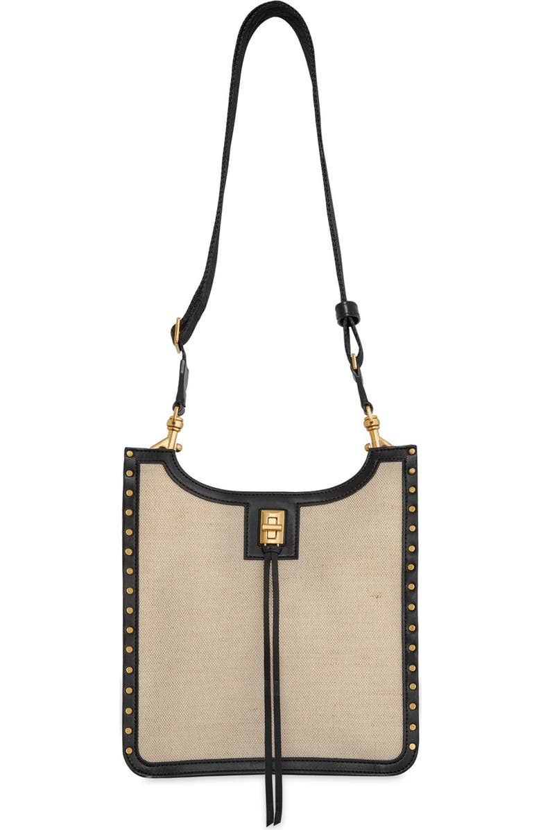 Rebecca Minkoff Medium Darren Surplus Feed Crossbody Bag, Main, color, Natural/ Black