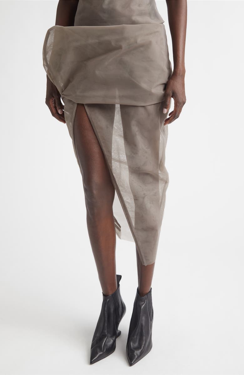 Rick Owens Sculpted Tulle Skirt, Alternate, color, Dust