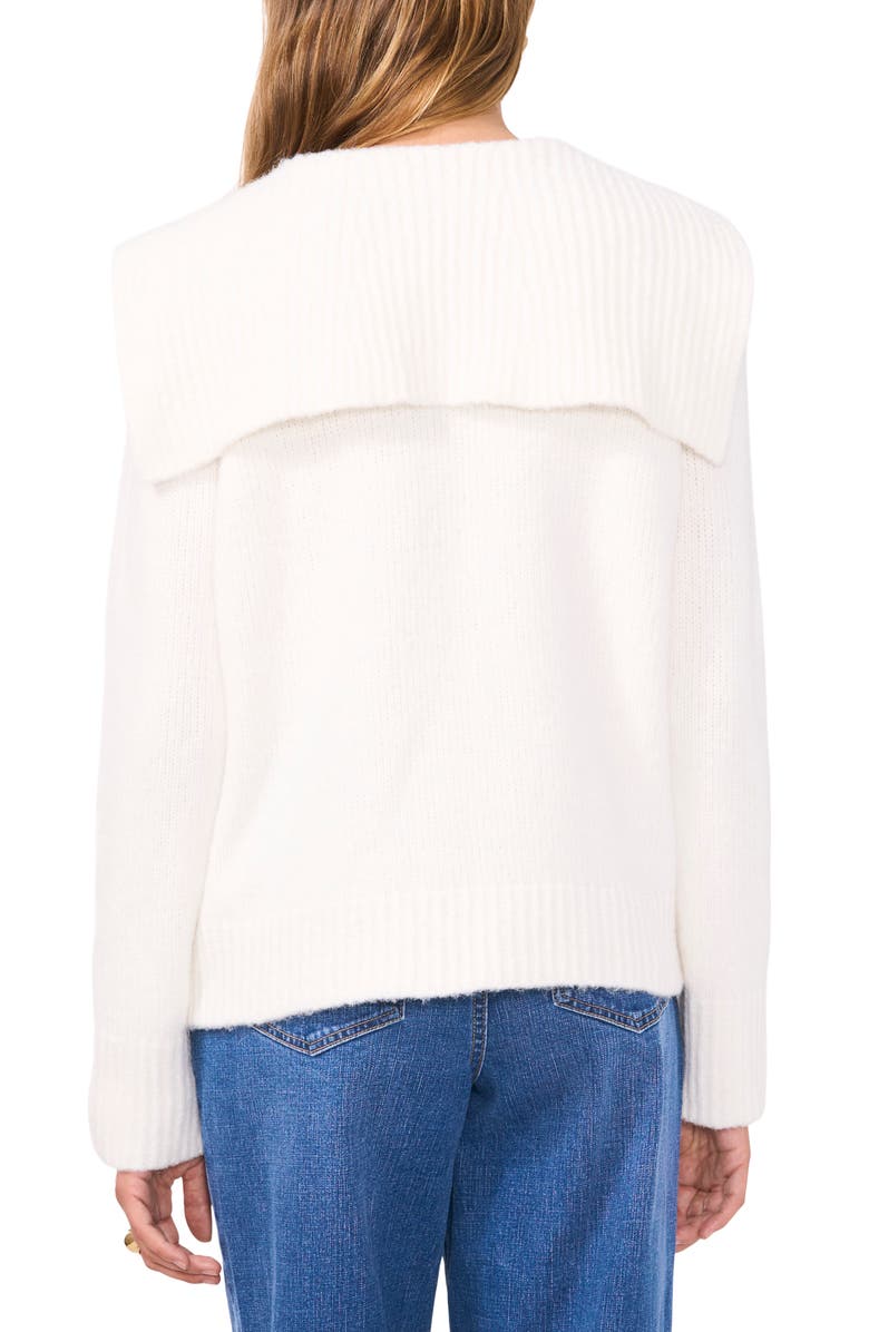 1.STATE Foldover Collar Cardigan, Alternate, color, Antiq White