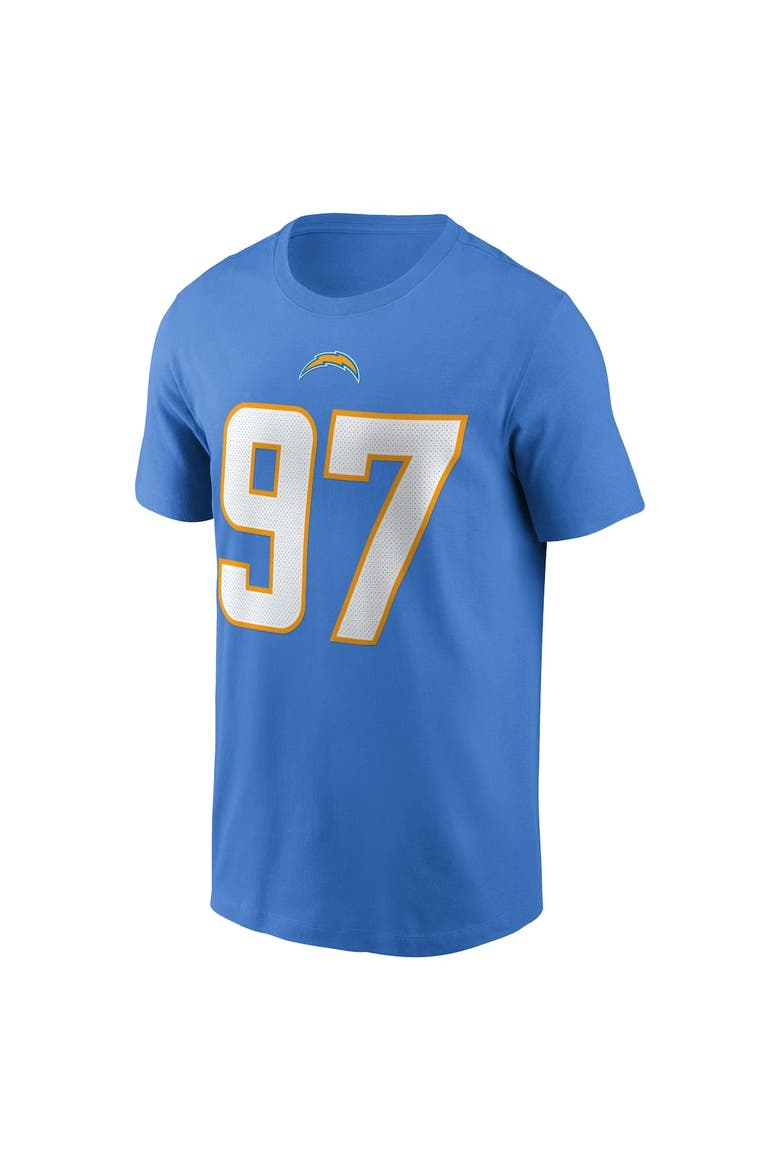 Men's Nike Joey Bosa Powder Blue Los Angeles Chargers Name & Number T-Shirt, Alternate, color, Powder Blue