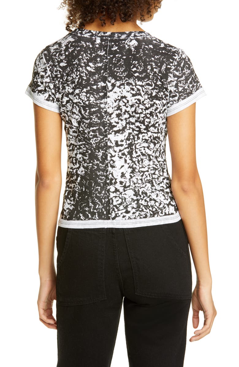 Eckhaus Latta Print Lapped Seam Baby Tee, Alternate, color, 