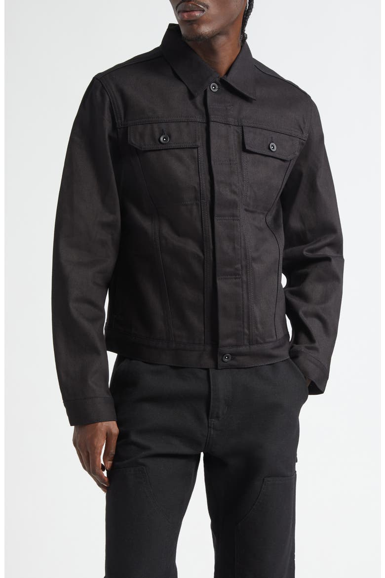 Jacob Type 3 Cotton Trucker Jacket, Main, color, BLACK