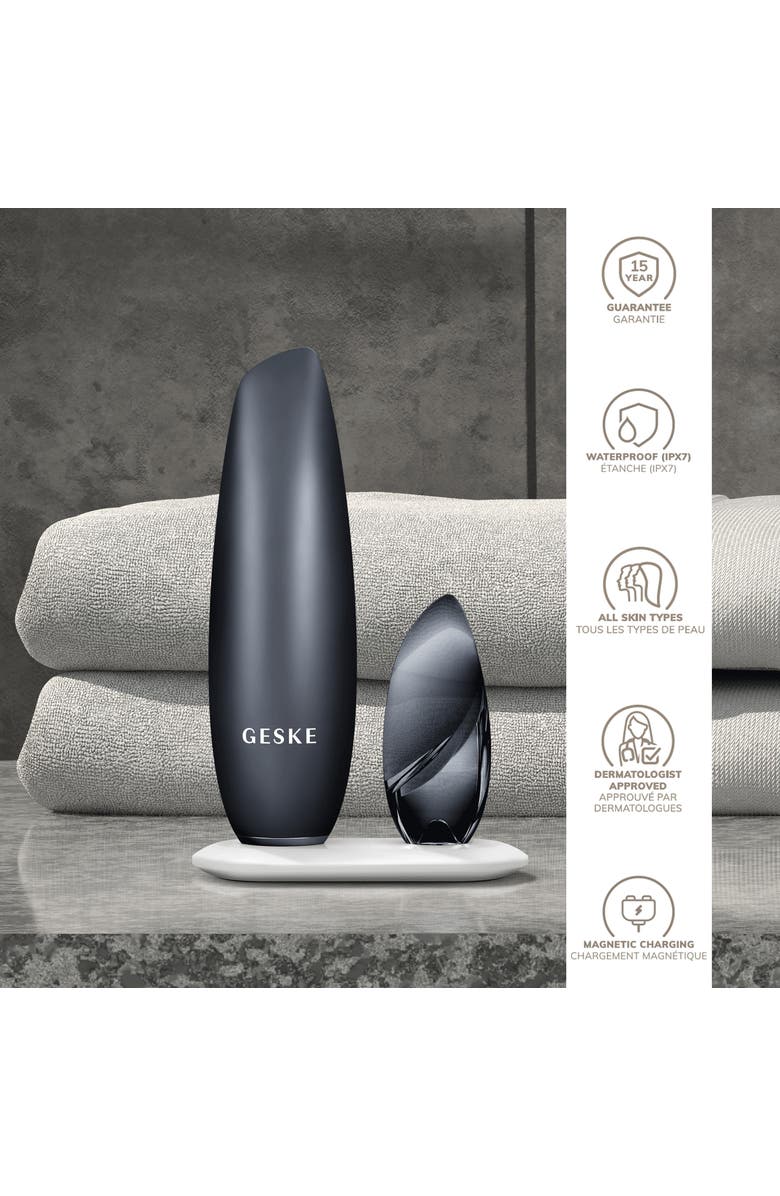 GESKE SmartAppGuided Touchless Magnetic Peeling Mask | 5 in 1, Alternate, color, Black