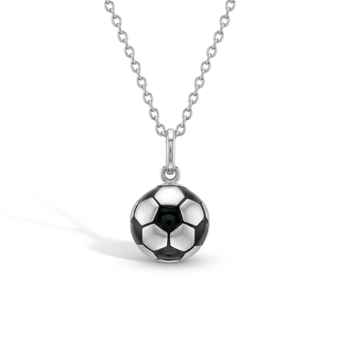 Soccer Ball Girls Pendant Necklace