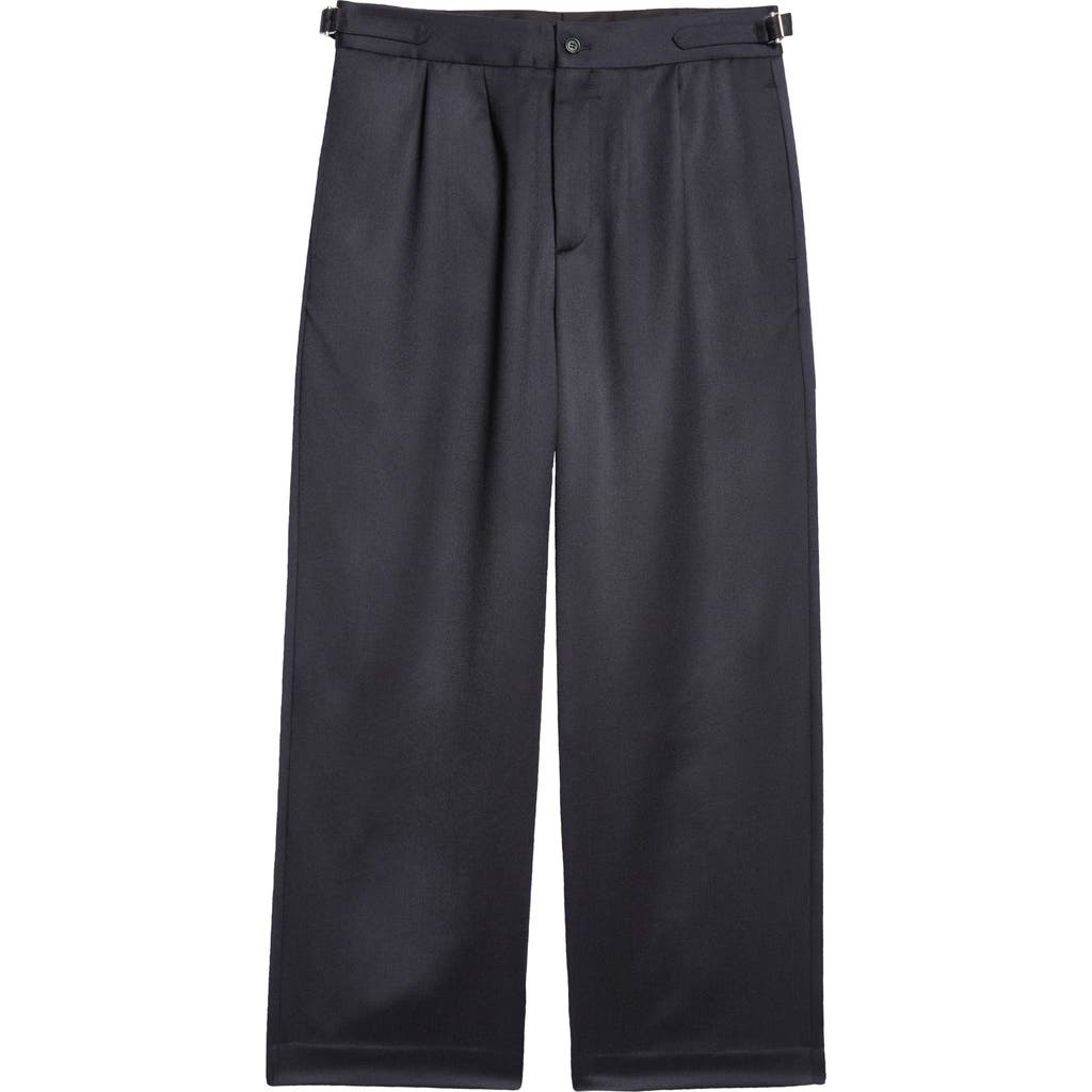 Bode Numerals Wool Trousers In Navy