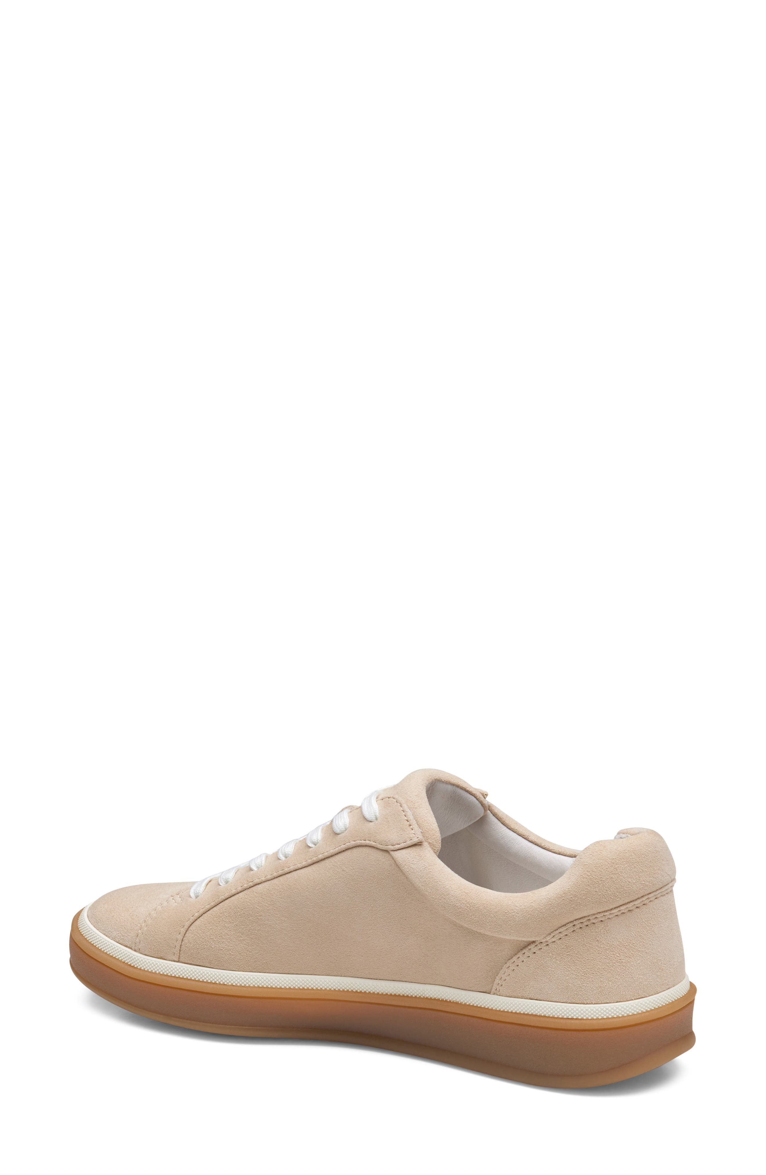 Johnston & Murphy Ashley Sneaker, Alternate, color, Sand Kid Suede