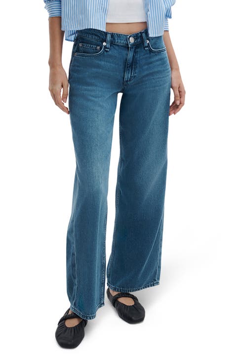 Featherweight Saige Low Rise Straight Leg Jeans (River)