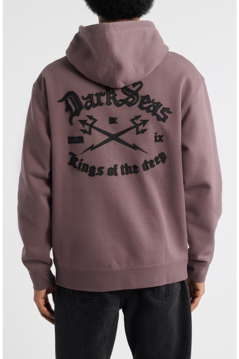 Lance Embroidered Heavyweight Fleece Hoodie, Alternate, color, MAUVE