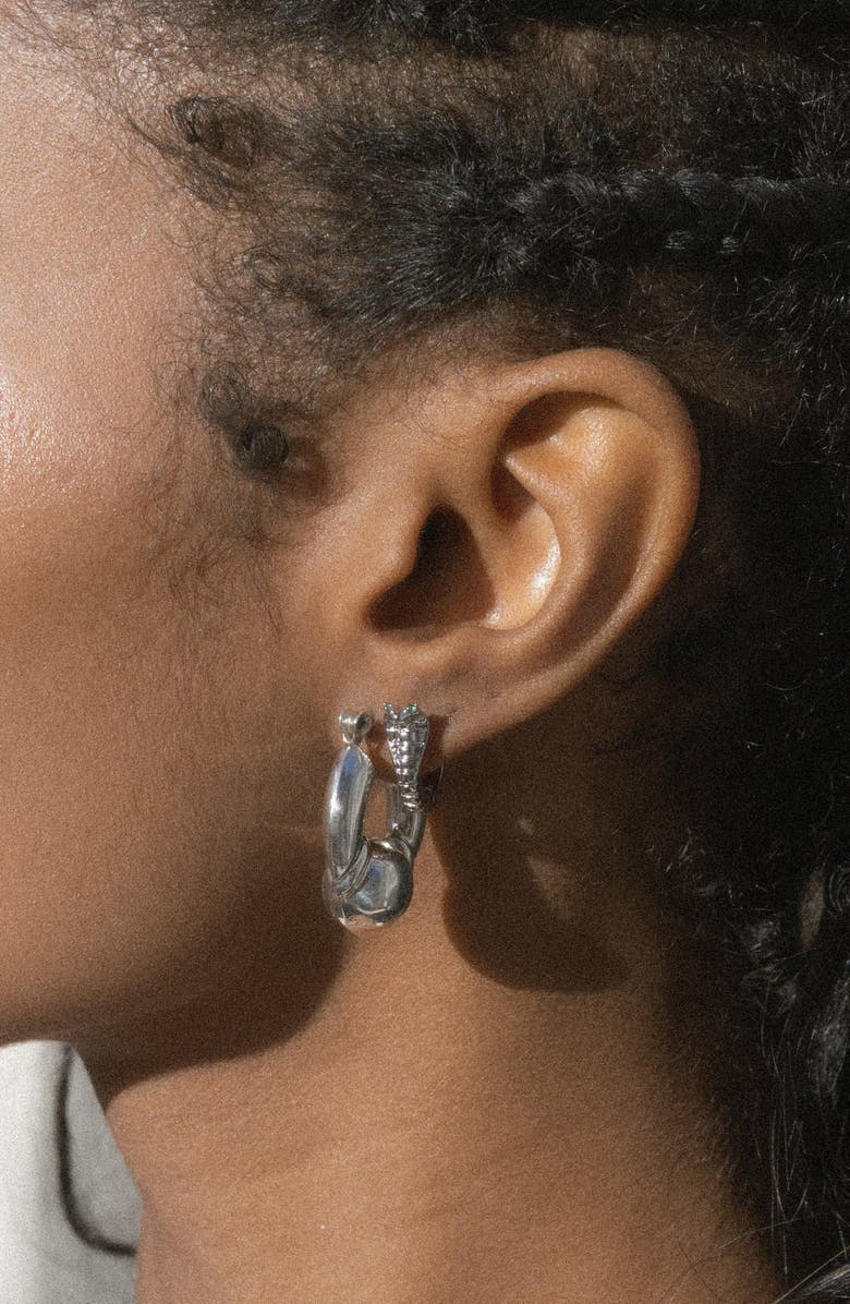 Child of Wild Odish Cobra Huggie Hoop Earrings, Alternate, color, 