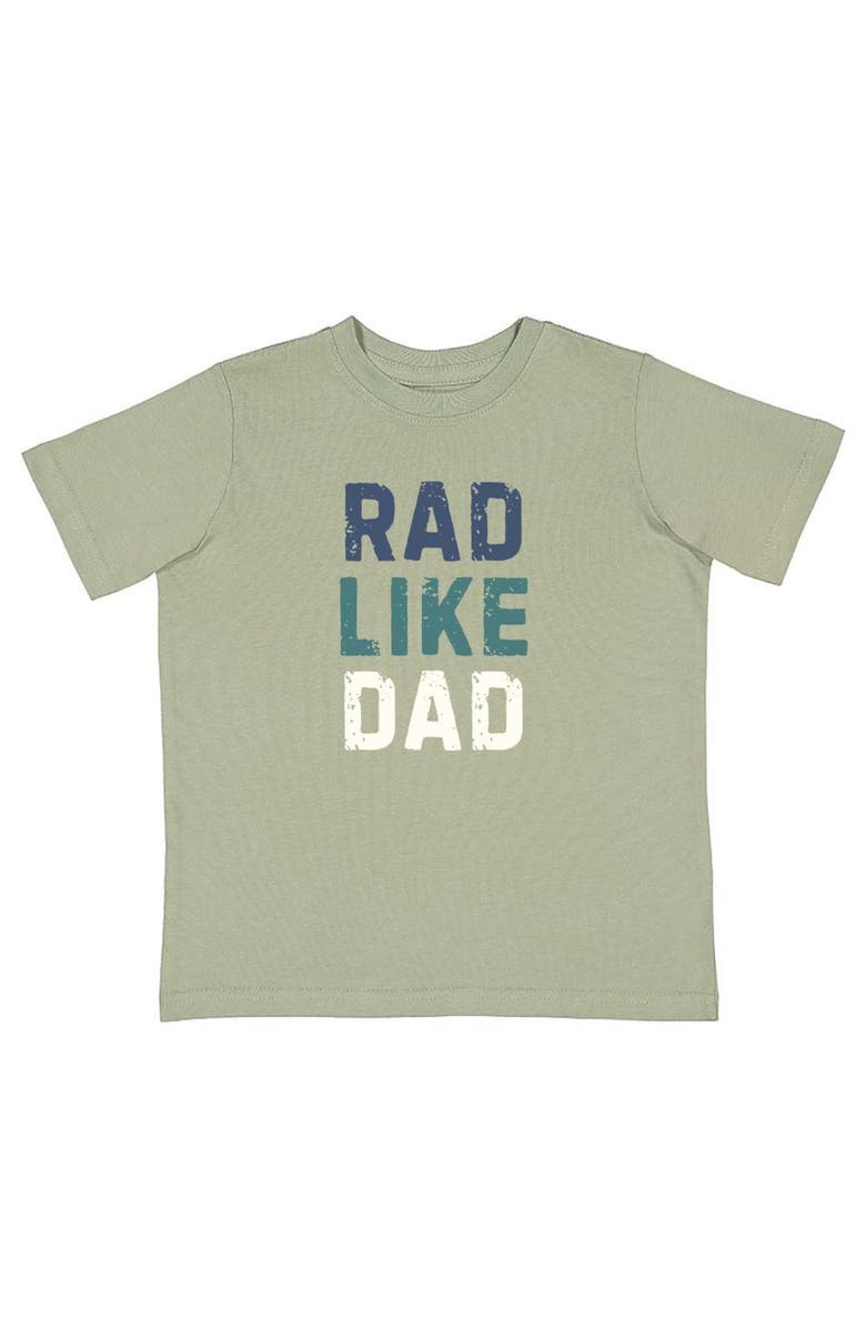 Sweet Wink Rad Like Dad Short Sleeve T-Shirt, Main, color, Sage