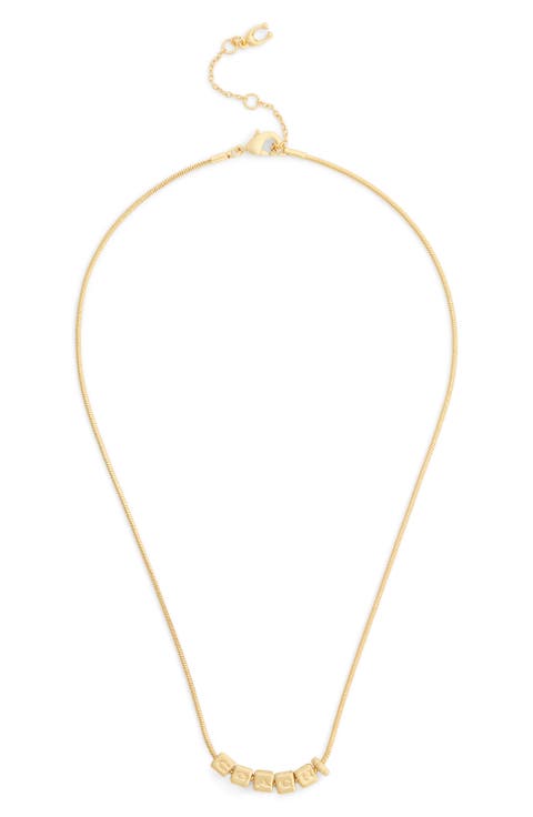 Cube Short Pendant Necklace