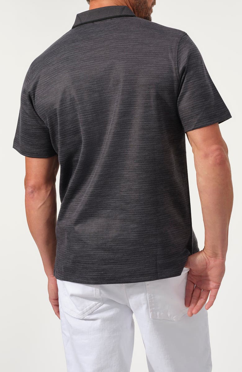 STUDIO GARNET LOS ANGELES Stretch Cotton Polo, Alternate, color, Black