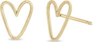 Zoë Chicco Open Heart Stud Earrings