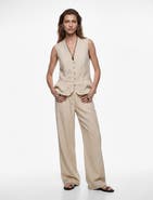 Koton Drawstring Waist Wide Leg Trousers