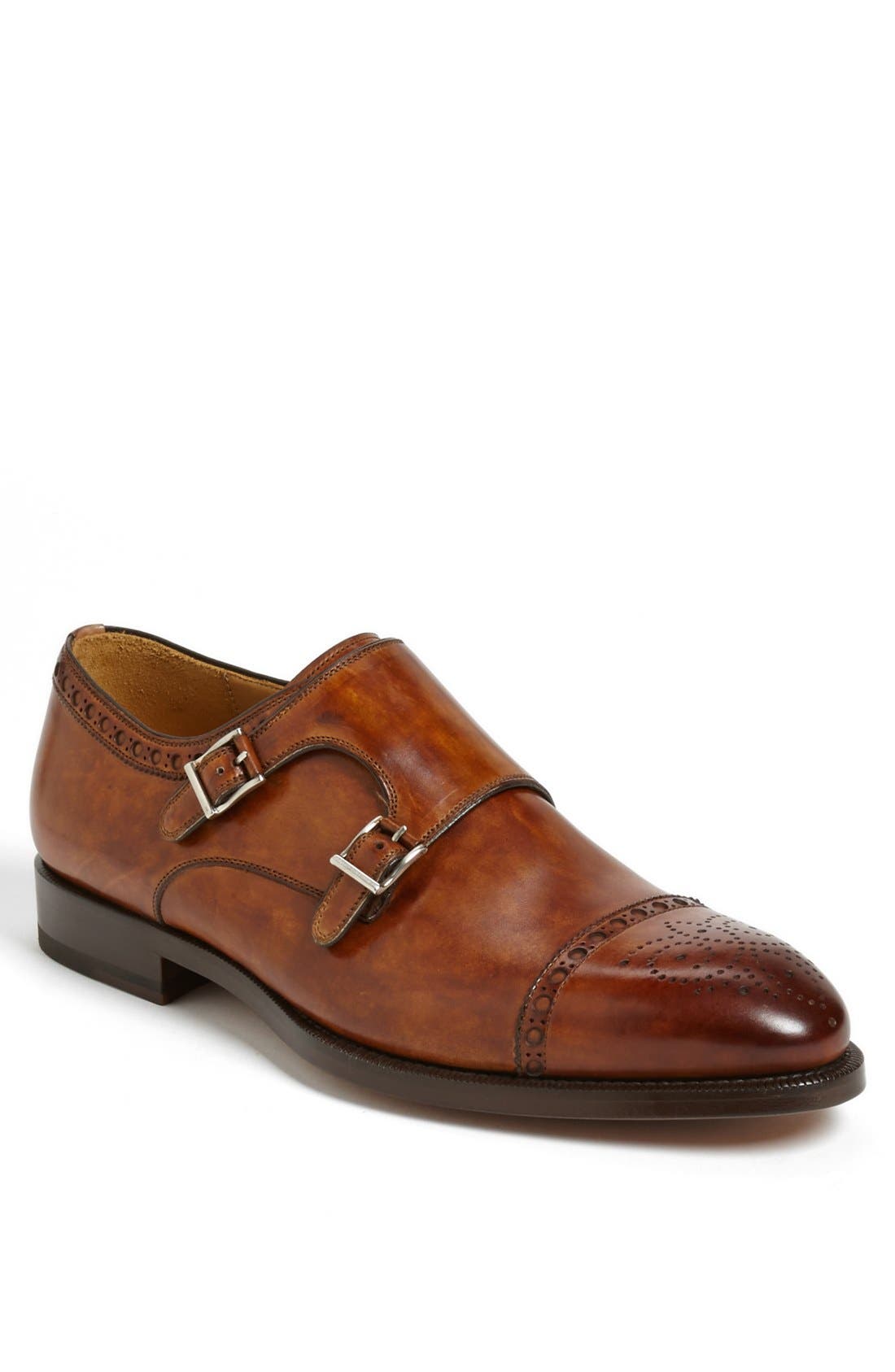 Magnanni 'Villar II' Double Monk Strap Shoe, Main, color, 