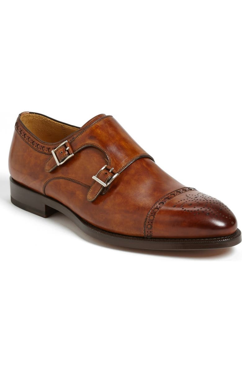 Magnanni 'Villar II' Double Monk Strap Shoe, Main, color,