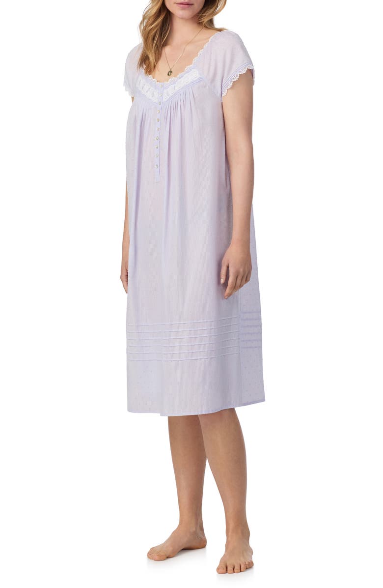 Eileen West Cap Sleeve Waltz Nightgown, Alternate, color, Lavender