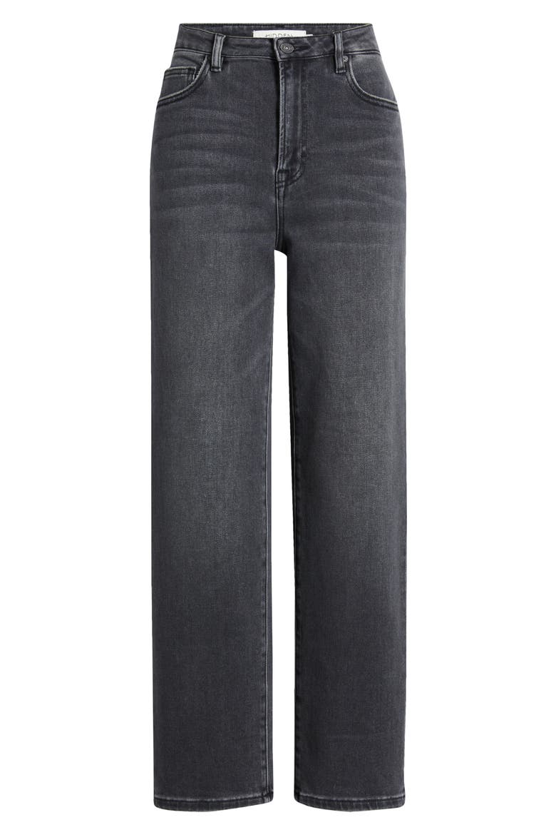 Relaxed Straight Leg Jeans, Alternate, color, CHARCOAL