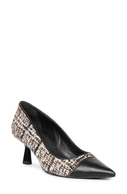 Bourbon Pointed Cap Toe Pump (Women)