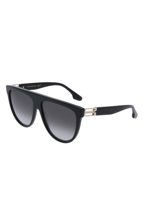 Victoria Beckham 58mm Aviator Sunglasses In Black