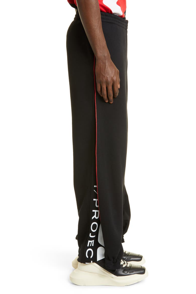 x FILA Logo Panel Cotton Sweatpants, Alternate, color, BLACK