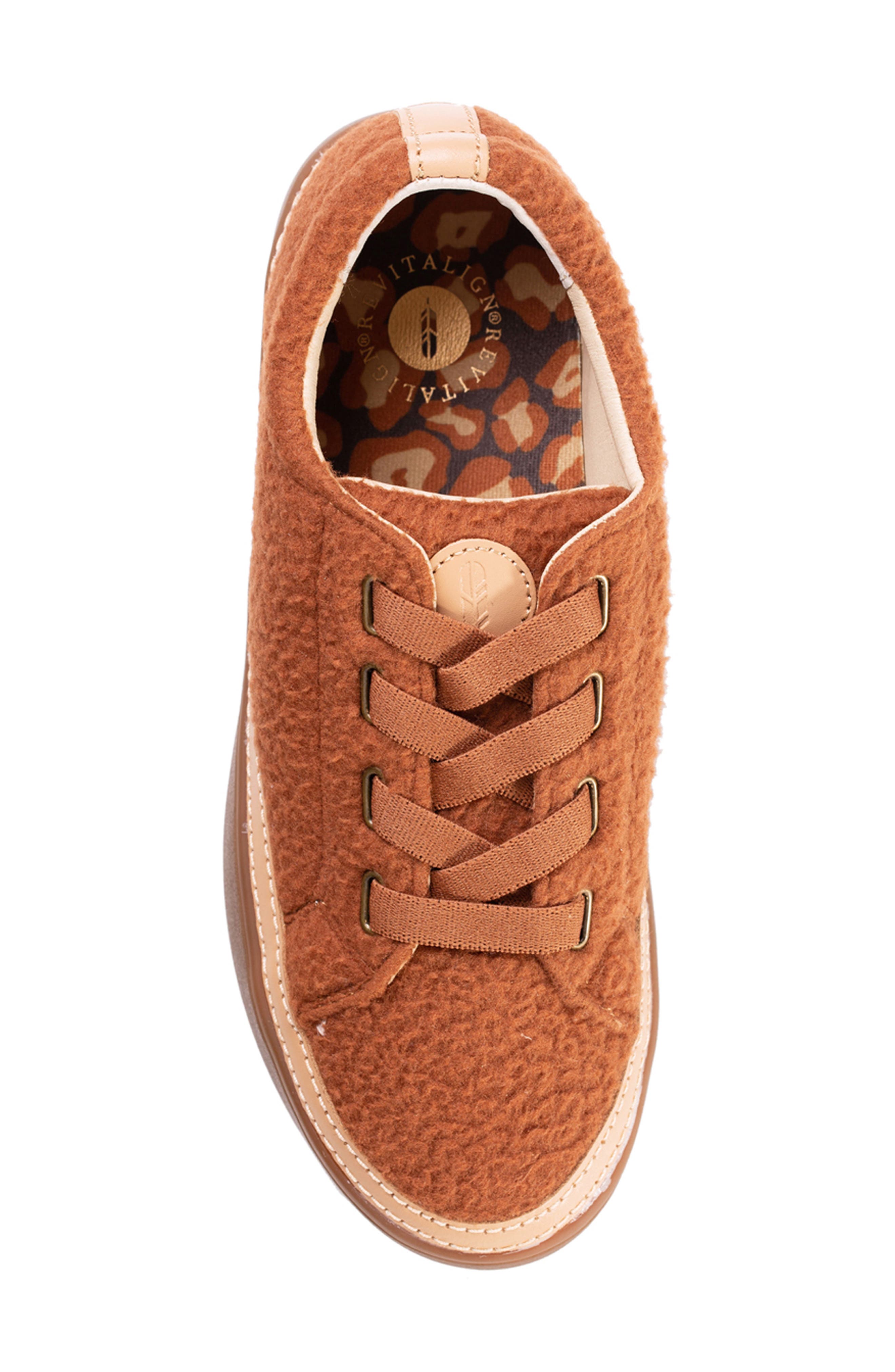 Malibu Teddy Fleece Sneaker - Wide Width Available, Alternate, color, LEATHER BROWN