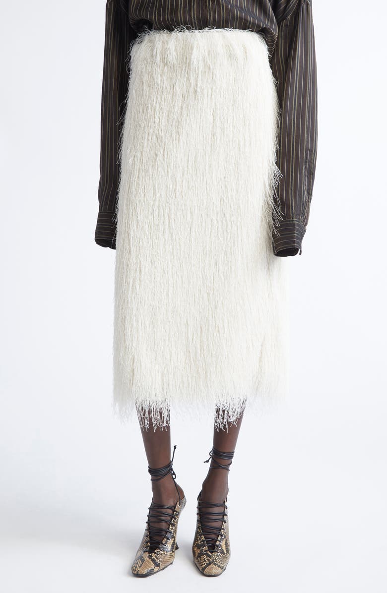 Dries Van Noten Sokna Fringe Midi Skirt, Main, color, 