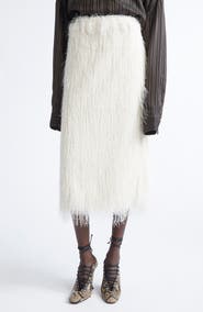 Dries Van Noten Sokna Fringe Midi Skirt